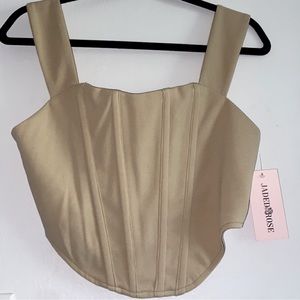 Princess Polly Tan Corset Top, BRAND NEW: NEVER WORN, tags attached